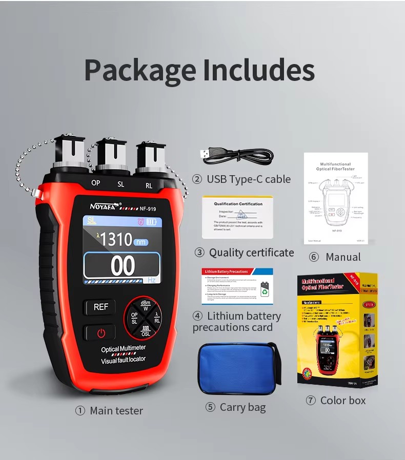 NOYAFA NF-919 Optical Multimeter (Power Meter, Light Source & VFL) - Image 8